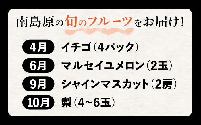 【4回定期便】プロ厳選 旬のフルーツ定期便 / 果物 フルーツ 果物定期便 フルーツ定期便 / 南島原市 / 愛2農園 [SGG002]