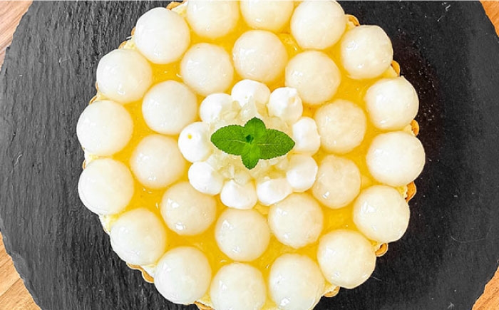 【2026年4月～発送】【サクサク生地】南島原産パパイヤメロンのタルト / タルト メロン めろん 18cm / 南島原市 / アトリエジジ [SAA026]