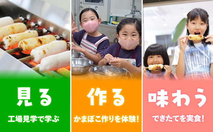【Cコース】おいしい出来たて かまぼこ作り体験 / カマボコ 蒲鉾 練り物 焼きちくわ 揚かまぼこ 魚そうめん / 南島原市 / しきしま蒲鉾 [SAR015]