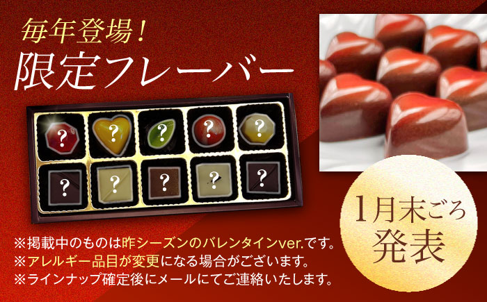 【2026年2月～発送】ボンボンショコラ 10個入り / チョコ チョコレート ちょこれーと お土産 お菓子 バレンタイン / 南島原市 / 本田屋かすてら本舗 [SAW032]