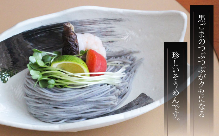 【４代目 麺匠 高橋優】黒ごまそうめん 50g×80束 4キロ / 南島原市 / 高橋正製麺所 [SCG017]