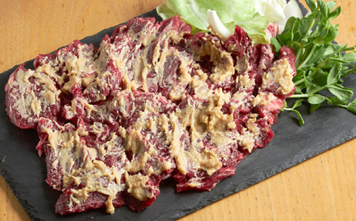 長崎牛 サガリ 肉 600g 西京噌漬け / 牛 牛肉 サガリ 焼くだけ 味付け肉 味噌漬け 西京焼き / 南島原市 / はなぶさ [SCN014]
