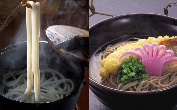 長崎 手延べ 年越そば 年明うどん あごだし付 / 南島原市 / 野村屋 [SCS003]