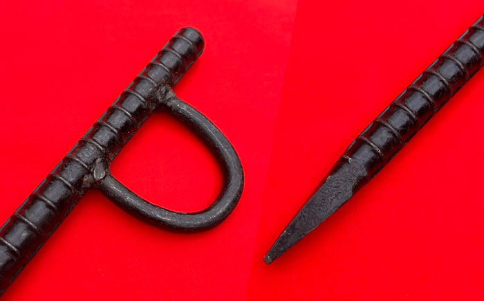 鍛造ペグ 45cm 6本セット/ キャンプ キャンプ用品 ペグ キャンプ場 アウトドア用品 / 南島原市 / 重光刃物鍛造工場 [SEJ017]