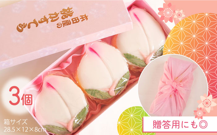 【2026年2月～発送】【ひなまつり着日指定可】 桃カステラ 3個入り / 節句 お土産 お菓子 ギフト 贈答用 / 南島原市 / 本田屋かすてら本舗 [SAW036]