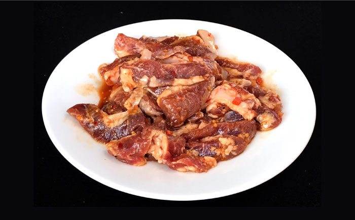 雲仙もみじ豚 味付き 中おち カルビ スタミナ焼き 600g 長崎牛サガリ 西京漬け 300g セット / 豚 豚肉 中おち 味付け肉 フライパン 焼くだけ おかず 焼肉 / 南島原市 / はなぶさ [SCN024]