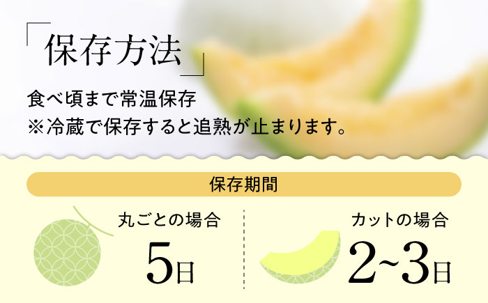 【2026年4月下旬～発送】【根強い人気！】 プリンスメロン 2箱 セット（1箱 7～13玉）  / 南島原市 / 南島原果物屋 [SCV008]
