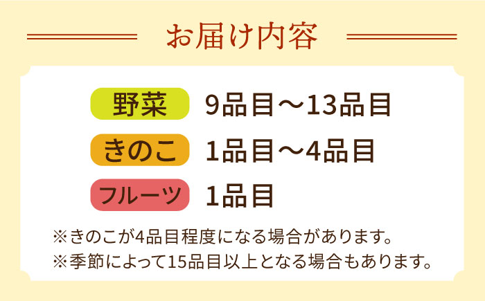 野菜・フルーツ・キノコ詰め合わせ 15品目以上 / 野菜セット　野菜詰め合わせ / 南島原市 / 吉岡青果 [SCZ001]
