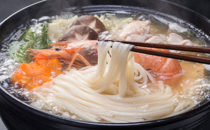 【国産小麦100%】島原 手延 うどん 山道うどん 木箱入り 960g (160g×6袋) 12人前 / うどん ウドン 麺 乾麺 / 南島原市 / そうめんの山道 [SDC015]