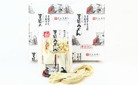 ＜2025年12月31日で終売＞【年末限定】手延べ半生うどん 9食 300g×3袋 / 南島原市 / 川上製麺 [SCM048]
