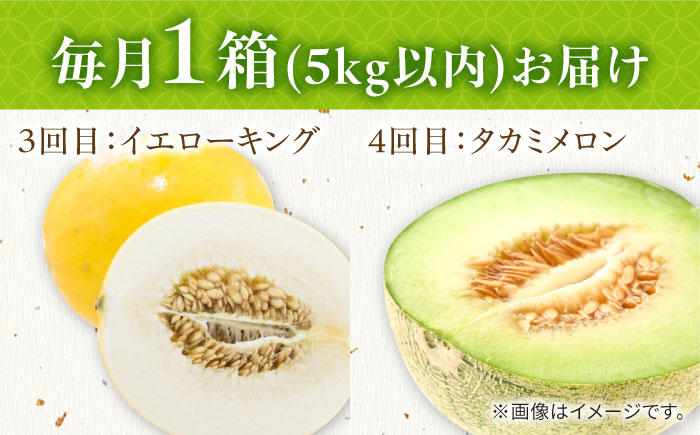 【2026年4月下旬～発送】【4回定期便】訳あり メロン 4種 食べ比べ / プリンスメロン イエローキング タカミレッド タカミメロン / メロン めろん フルーツ 果物 / 南島原市 / 南島原果物屋 [SCV046]