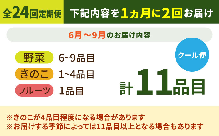 【毎月24回コース】豪華！野菜 セット 15品目以上 24回 定期便 / 野菜 フルーツ きのこ 詰め合わせ 南島原市 / 吉岡青果 [SCZ003]