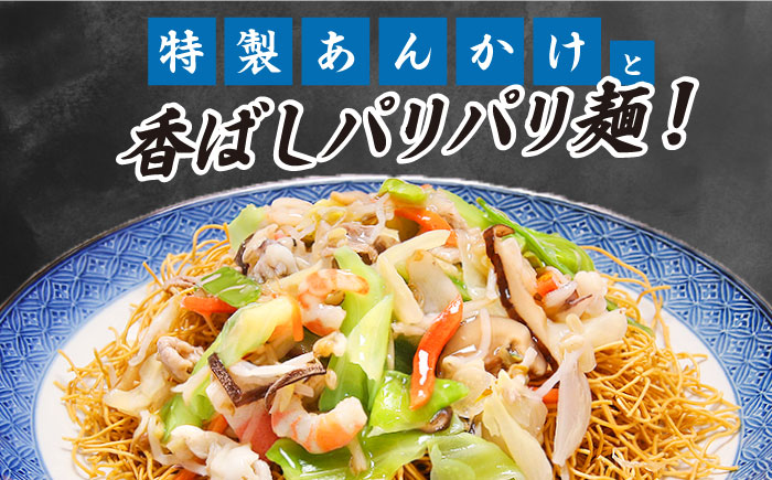冷凍 長崎ちゃんぽん 皿うどん セット 4食 (チャンポン1食×2、皿ウドン1食×2) 具入り / 南島原市 / 狩野食品 [SDE006]