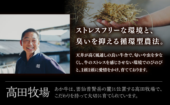 【希少】雲仙 あか牛 焼肉用 500g / 国産 長崎和牛 牛 牛肉 冷凍 / 南島原市 / 株式会社高田牧場 [SGQ007]