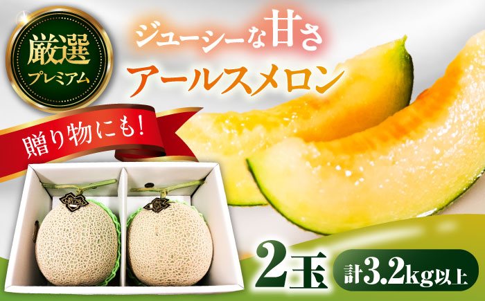 【2026年7月下旬～発送】【平成新山PREMIUM（とみちゃん厳選）】アールスメロン 2玉 / 果物 フルーツ / 南島原市 [SAD004]