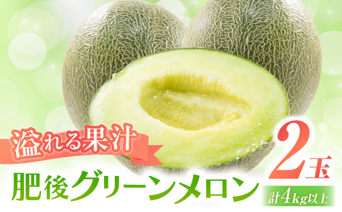 【2026年5月中旬～発送】肥後グリーンメロン 2玉（合計4kg以上））/ 果物 フルーツ / 南島原市 / 長崎県農産品流通合同会社 [SCB088]