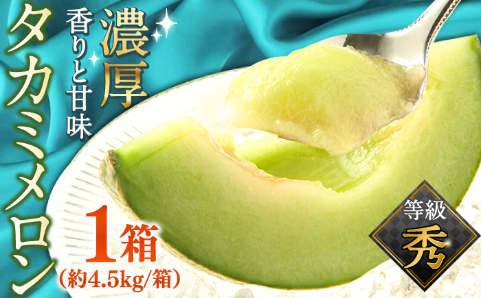【2026年5月～発送】【さわやかな味わい！】 タカミメロン 約4.5kg （3～6玉）/ 南島原市 / 南島原果物屋 [SCV013]