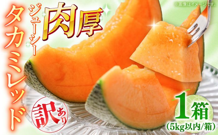 【2026年5月～発送】訳あり タカミメロン レッド 1箱 5kg以内 （3～6玉）/ メロン めろん フルーツ 果物 / 南島原市 / 南島原果物屋 [SCV036]