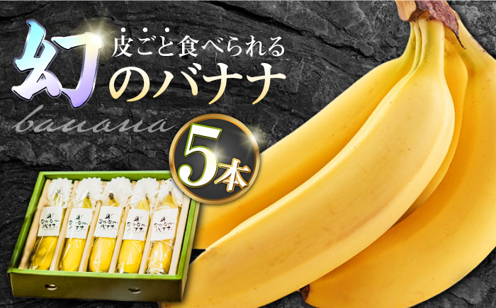 【2025年10月～発送】【皮ごと食べられる！】なかなかバナナ 5本 / フルーツ 果物 定期便 フルーツ定期便 / 南島原市 / ミナサポ [SCW036]