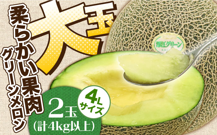 深江グリーンメロン2玉（4kg以上）  / フルーツ 果物 / 南島原市 / 贅沢宝庫 [SDZ037]