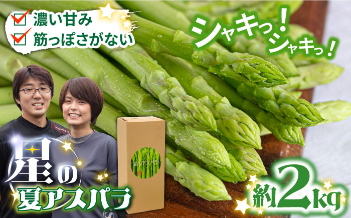 【2026年5月下旬～発送】【数量限定】【星のアスパラ】厳選 グリーン アスパラガス 約2kg / アスパラ アスパラガス 野菜 / 南島原市 / ほしのYA [SEY002]