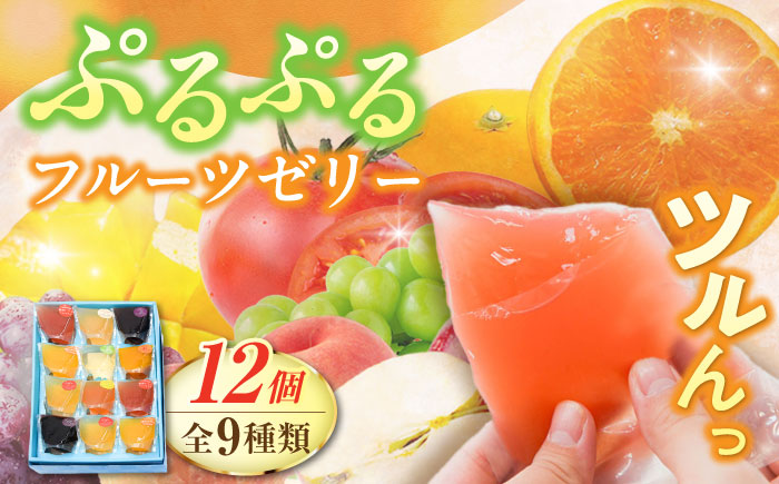 【2026年5月〜発送】【固まるギリギリのやわらかさを追求】ぷるぷるゼリー 12個入り / ゼリー ぜりー フルーツゼリー 果実ゼリー 食べ比べ / 南島原市 / 松本製菓舗 [SFV002]