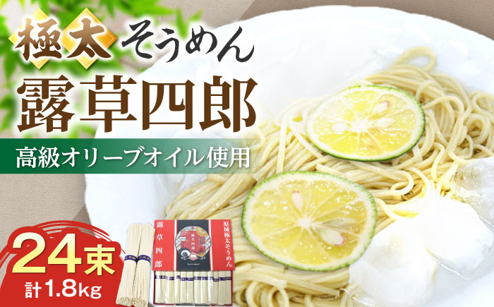 原城 極太そうめん 露草四朗 1.8kg（75g×24束） / 手延べ 麺 / 南島原市 / 銀之霊泉 [SFW001]