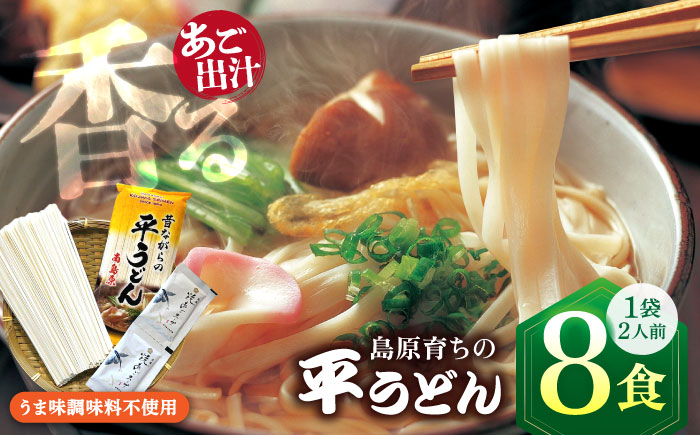 焼あごスープと島原育ちの平うどん 8食 / 麺 だし 乾麺 / 南島原市 / こじま製麺 [SAZ006]