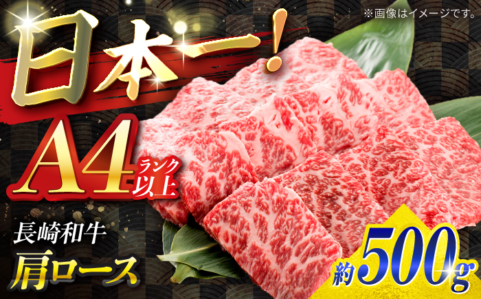 【A4ランク以上】長崎和牛 肩ロース 500g / 和牛 国産 牛肉 にく ブランド牛 真空 / 南島原市 / ミカド観光センター [SEC005]