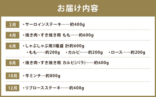 【年6回定期便】長崎和牛 トライアルコース