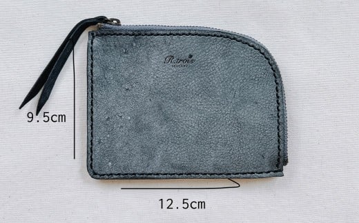 イタリアンレザー L字ファスナー ウォレット 【アラスカブラック】