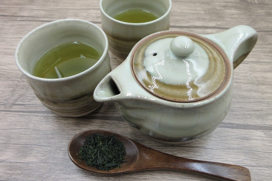 黄瀬戸 茶器 セット ポット 2号 約350ml 湯呑 約200ml 2個 [文珠会 障害者支援施設 常明園 長崎県 東彼杵町 hs42bag350002] ポット 湯呑 ペア ティーポット 湯飲み