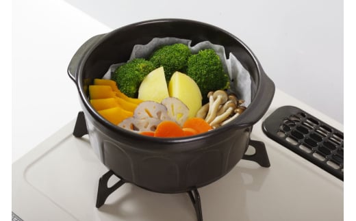 セラミックス ダッチオーブンS 燻製チップ付き [トーセラム 長崎県 東彼杵町 hs42bag480023] 耐熱陶器 ポトフ 燻製 キャンプ アウトドア バーベキュー キッチン用品 日本製