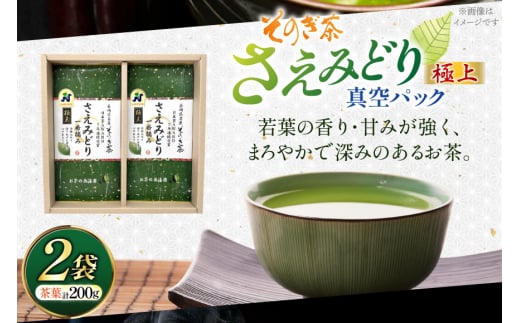 お茶 緑茶 そのぎ茶 極上 さえみどり100g×2袋入り [西海園(お茶の西海園) 長崎県 東彼杵町 hs42bag710000] 日本茶 茶葉 国産 長崎県産 東彼杵 日本茶AWARD受賞