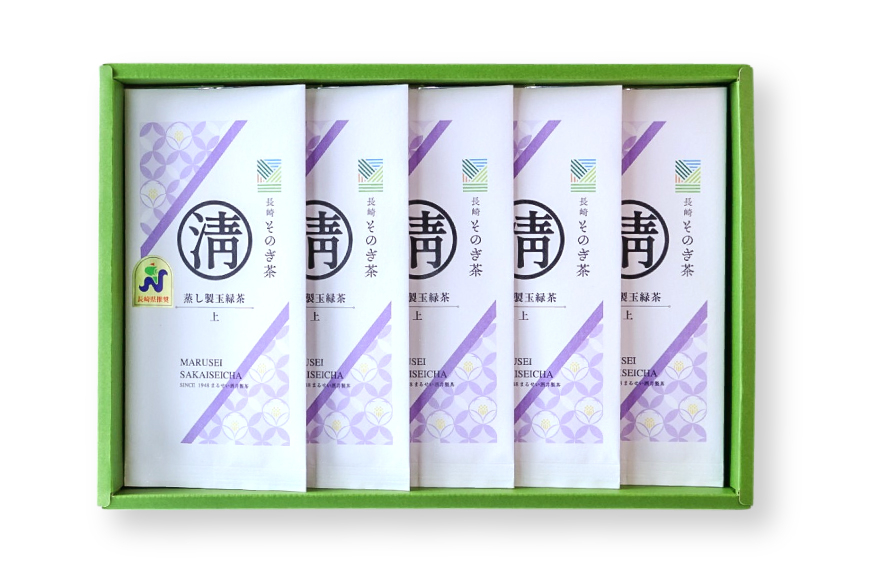 茶 緑茶 【長崎県優良特産品推奨品】そのぎ茶 (上) 100g 5袋入り 総計500g [まるせい酒井製茶 長崎県 東彼杵町 hs42bag370002] 茶 ちゃ お茶 おちゃ 緑茶 りょくちゃ 日本茶 茶葉