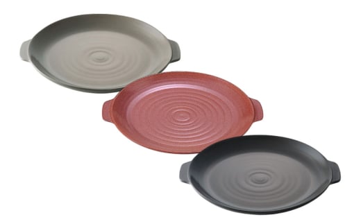 食器兼用 耐熱 丸陶板25cm 2枚セット [トーセラム 長崎県 東彼杵町 hs42bag480020] 耐熱陶器 プレート キャンプ アウトドア バーベキュー キッチン用品 日本製