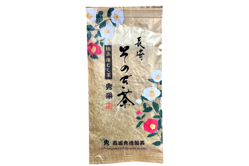 お茶 緑茶 秀栄 90g 1袋 [西坂秀徳製茶 長崎県 東彼杵町 hs42bag510016] 国産 長崎県産 東彼杵 茶葉 ティーパック ミル芽 若芽
