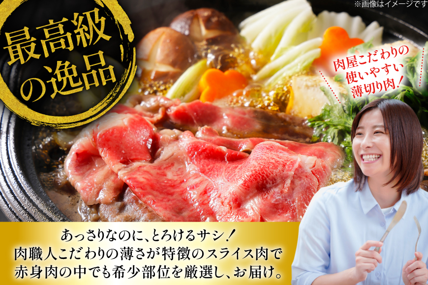 和牛 赤身 薄切り 定期便 長崎和牛 モモorウデ 薄切り 600g 2回 総計1.2kg [大川ストアー 長崎県 東彼杵町 hs42bag580060] すき焼き 肉 赤身切り落とし