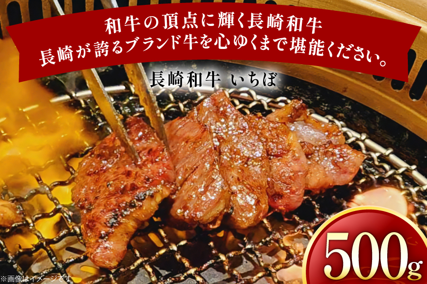 牛肉 長崎和牛 焼肉用 いちぼ 500g [黒牛 長崎県 東彼杵町 hs42bag750075] 希少部位 イチボ 赤身 お肉 牛肉