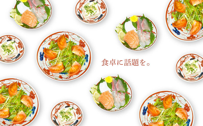 【波佐見焼】楕円皿 大中小 3点セット 〈染錦水草魚紋〉/陶器 皿 陶磁器 食器 お皿 和柄【ゆい窯】 [OAO003]