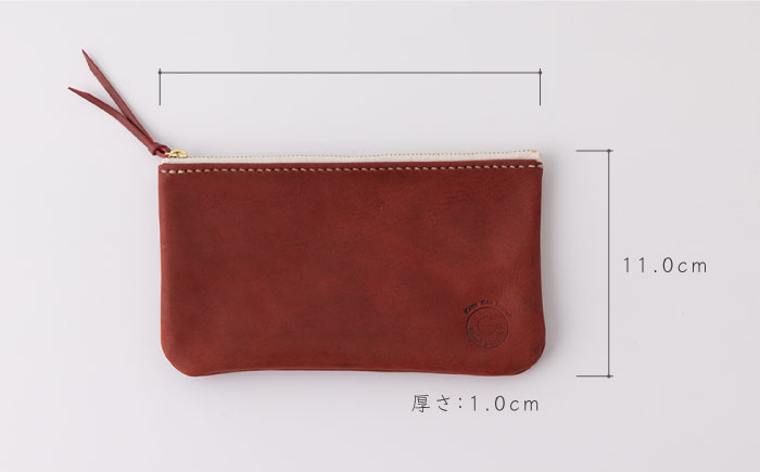 【ワインレッド】【本革】 レザー 小物 通帳ケース 【kazu gee factory】 [OBG009-1]