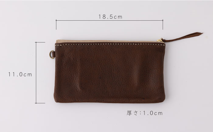 【ダークブラウン】【本革】 レザー 小物 通帳ケース 【kazu Gee factory】 [OBG009-2]