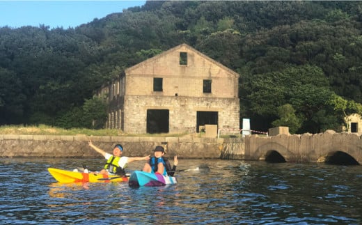 シーカヤック体験120分 & 海沿いカフェランチ付き【2名】【10歩Garage & BUCO caf】 [OBJ001]