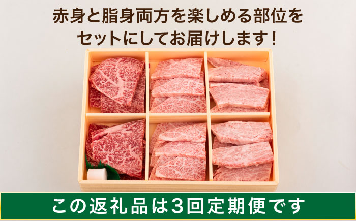 【3回定期便】長崎和牛 3種焼肉セット 480g【株式会社田中精肉店】 [OCA050]