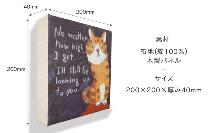 鉄男 ファブリックパネル「No matter how high I get I'll still be looking up to you」【TETSUO CORPORATION】 [OCS010]