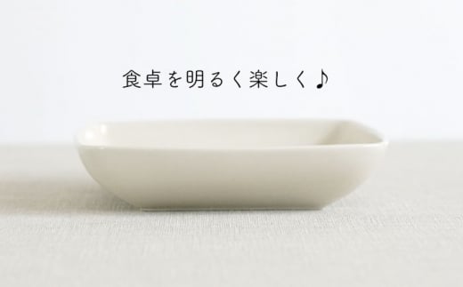 【波佐見焼】フレッシュアート 角預け 鉢 2柄セット 〈リンゴ・レモン〉 [OAQ048]