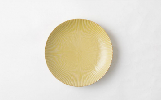 【波佐見焼】陶器 しのぎシリーズプレート Lサイズ 丸皿大 4色 4枚セット/陶器 皿 陶磁器 食器 お皿 和柄【山下陶苑】 [OAP004]