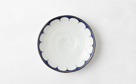 【波佐見焼】陶器 染シリーズプレート Lサイズ 5枚セット/陶器 皿 陶磁器 食器 お皿 【山下陶苑】 [OAP012]