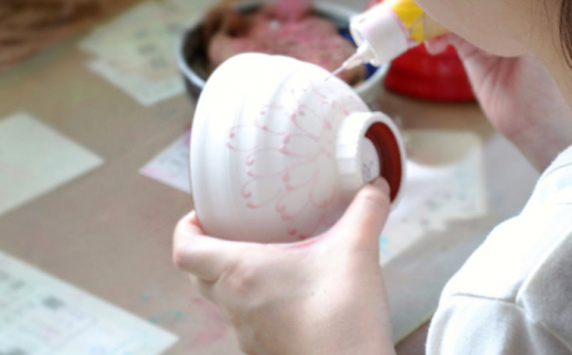 【波佐見焼】一珍菊 茶椀 と 湯呑 2点 セット〈赤〉/陶器 皿 陶磁器 食器 お皿【山下陶苑】 [OAP057]