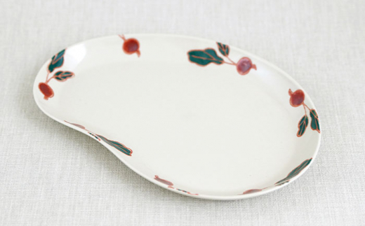 【波佐見焼】フレッシュアート ビーン プレート 2柄セット〈ビーン・ラディッシュ〉【菊祥陶器】 [OAQ047]